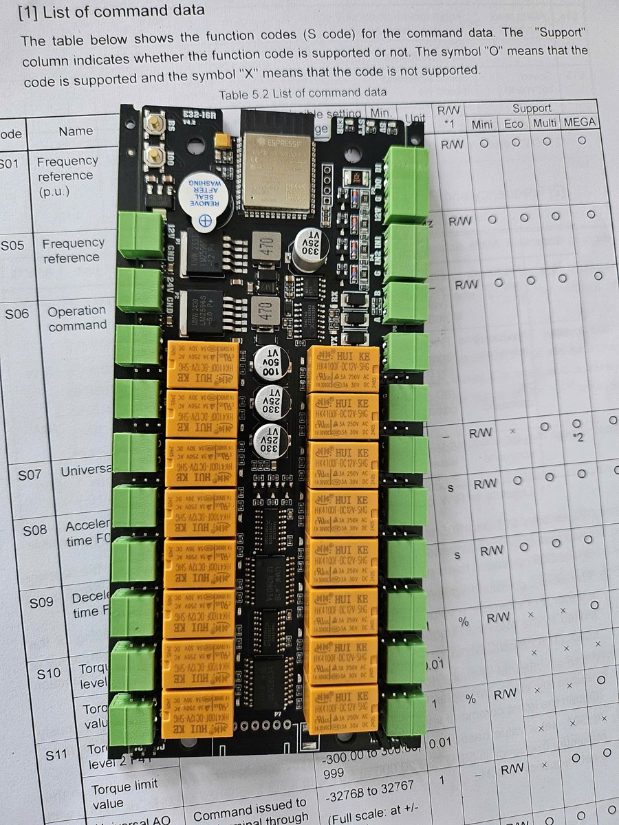 Board E32-16R 16 relay RS485